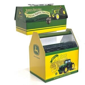 Little John Deere Toy Lunch Box 9.25 x 4.5 x 4.25 And Tool Box 8 x 7 x 5